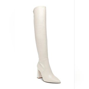 Womens Ivory Color Over-the-Knee Boots Size 7 New In The Box
